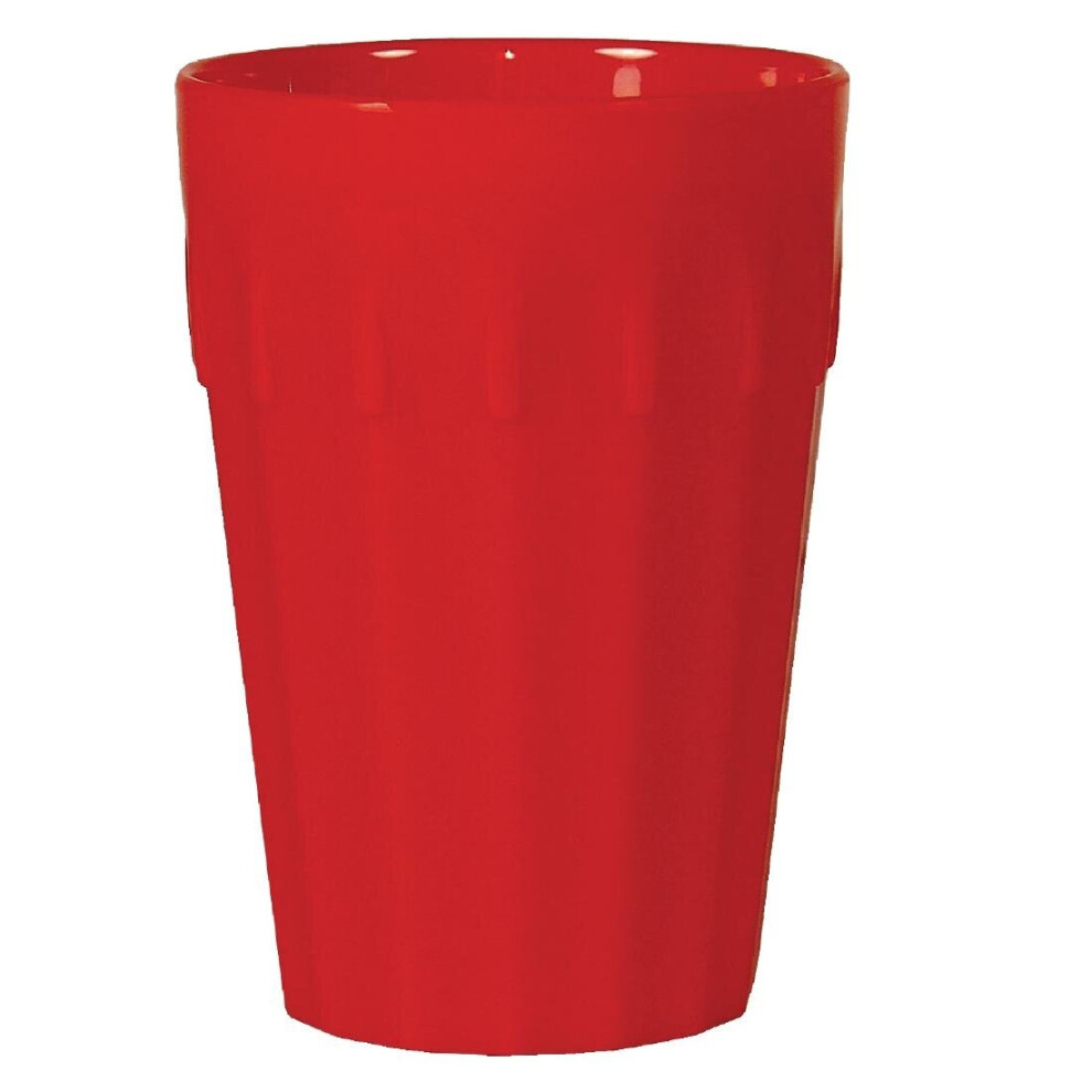 Kristallon Polycarbonate Tumblers Red 142ml (Pack of 12) - [CE273]