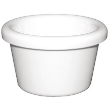 Kristallon Melamine Plain Ramekins White 63mm (Pack of 12) - [T557]