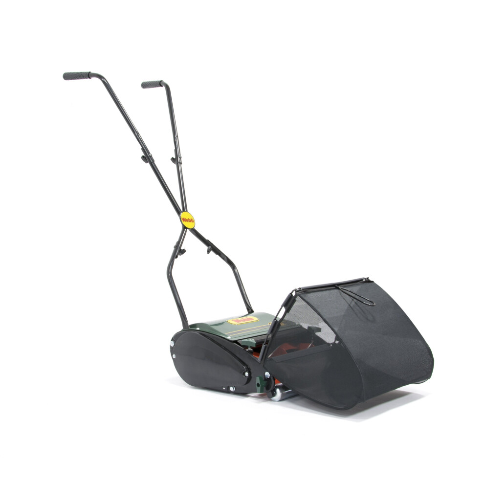 Webb H12R Hand Push Cylinder Lawn Mower 30cm/12in Manual Rear Roller
