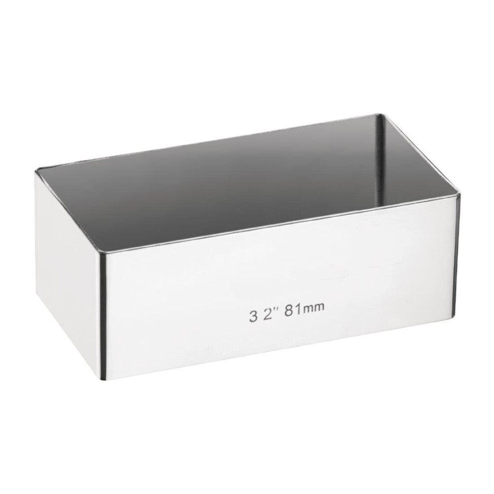 Rectangular Mini Gateaux Mould 80 x 40mm - [E062]