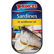 Princes Sardines in Sunflower Oil 120 g (Pack of 12)