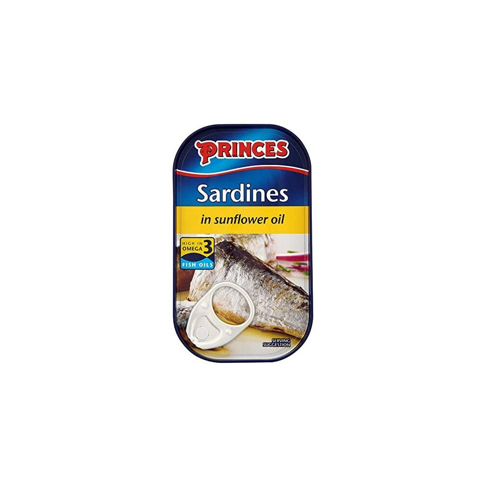 Princes Sardines in Sunflower Oil 120 g (Pack of 12)