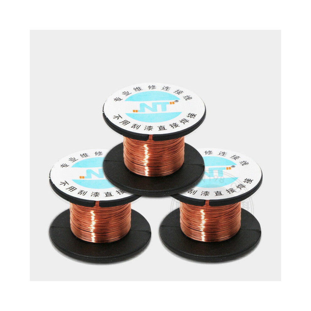 3X Copper Soldering Solder Ppa Enamelled Repair Reel Wire 0.1Mm For Laptop 8424602496269