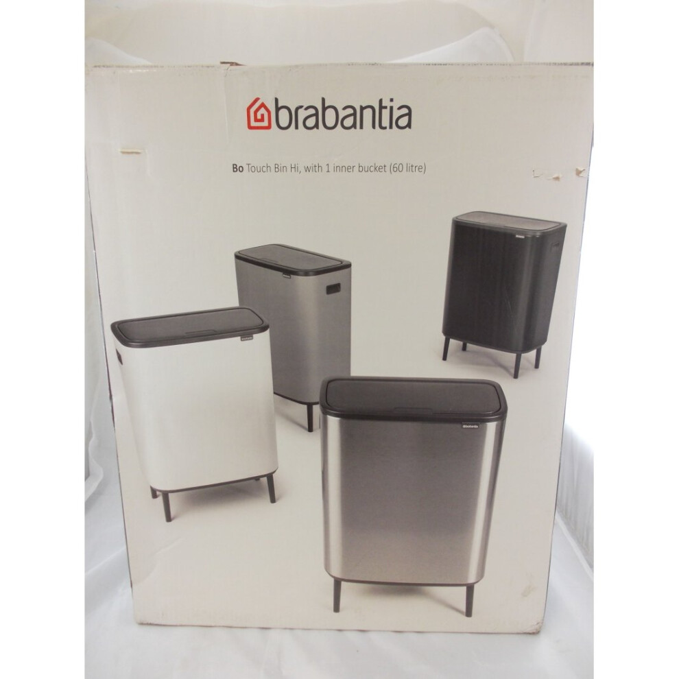 Brabantia Bo Touch Bin Hi, 60 Litres, Matt Black,Dented - Image 4