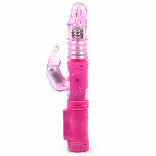 Thrusting Rampant Rabbit Vibrator Adult Sex Toy Rotating Beads & Clit Stim yc008