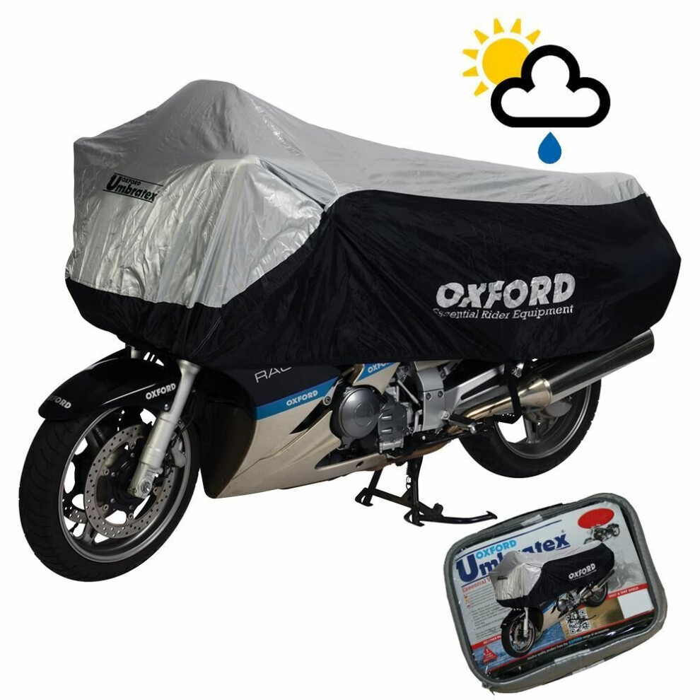 (Large) Universal Oxford Umbratex Waterproof Motorcycle Motorbike Bike Top Cover Choice of Size-image-OPC-P5XQTCC-NEW