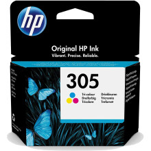 Cartouche d'encre HP 305 authentique tricolore (3YM60AE) pour HP DeskJet 2300/2700/2810/4222/4230/Plus4100, HP Envy 6000/Pro 6400