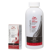 (6R+ Developer (Vol. 20) 3.6oz) 6R Red Terra Cotta Wella Color Charm Permanent Haircolor