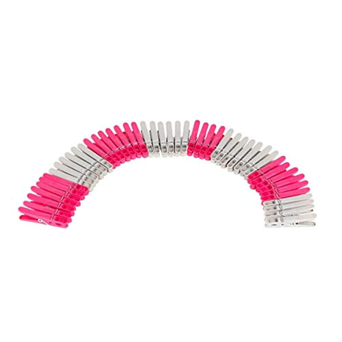 Kleeneze KL064431EU Strong and Durable Pegs, Pack of 50, Grey/Pink on OnBuy
