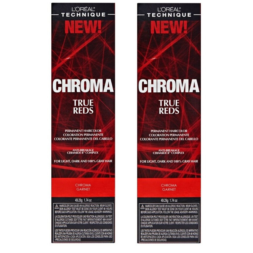 LâOrã©Al Paris Multicoloured (Garret - Pack Of 2 ) L'oreal Chroma Garret True Reds For Light, Dark And 100% Gray Hair