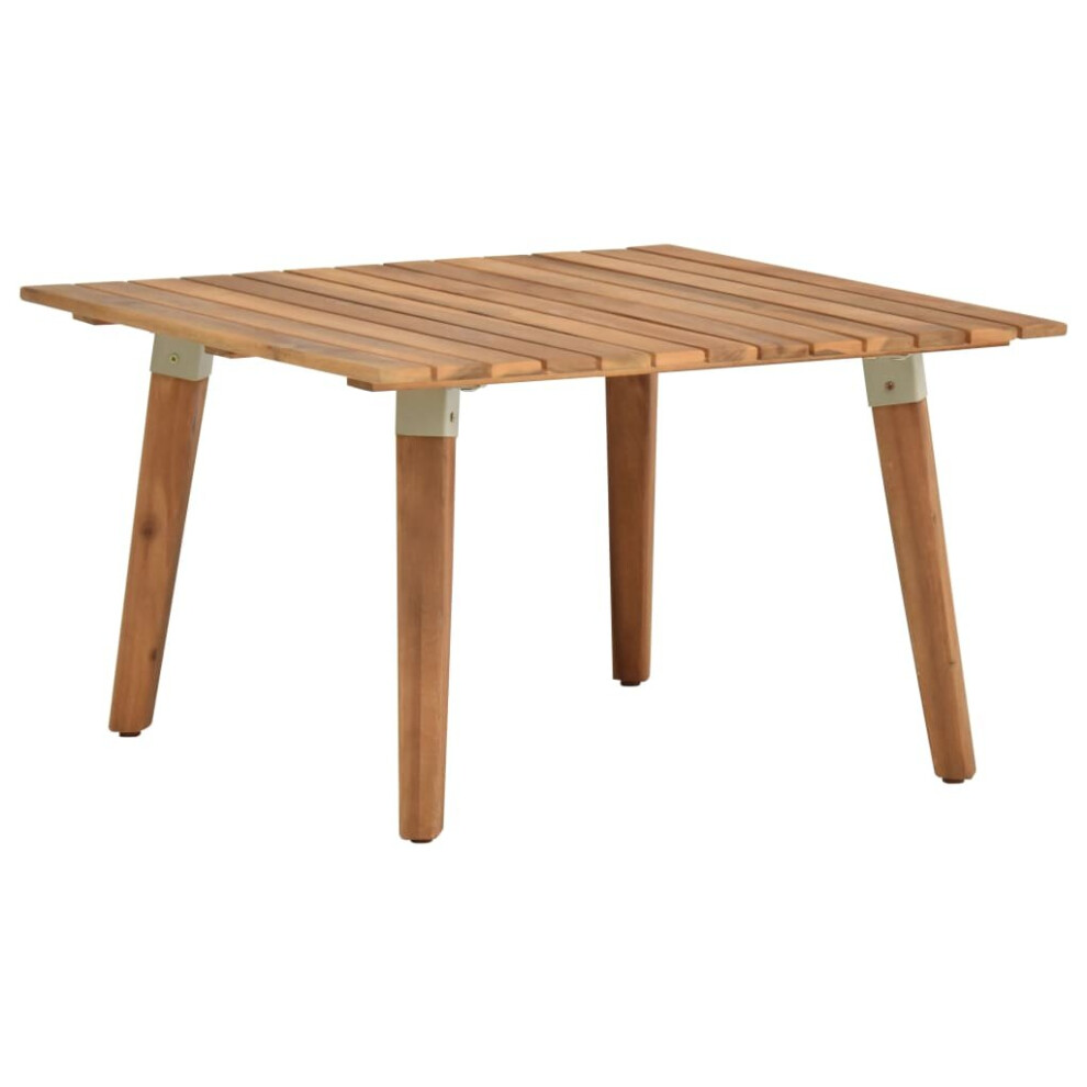 vidaXL Solid Acacia Wood Garden Coffee Table 60cm End Side Porch Tea Desk