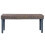 vidaXL Solid Mango Wood Bench Grey Natural Kubu Rattan Kitchen Seating Chair 2