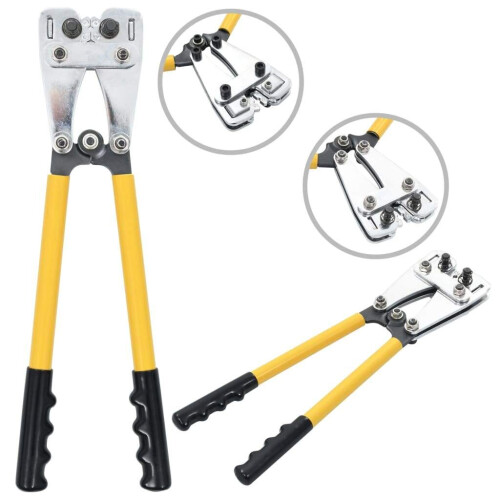 vidaXL Hydraulic Crimping Pliers Hexagon Stripping  Wire Cable Cutter Tool