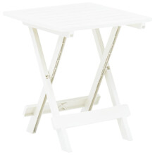 vidaXL Folding Garden Table White 45cm Plastic Bistro Patio Outdoor Stand