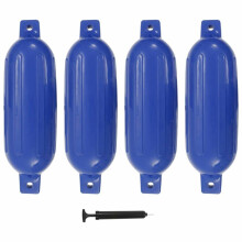vidaXL Boat Fenders Inflatable Yacht Boat Bumper for Docking 4 pcs Blue PVC