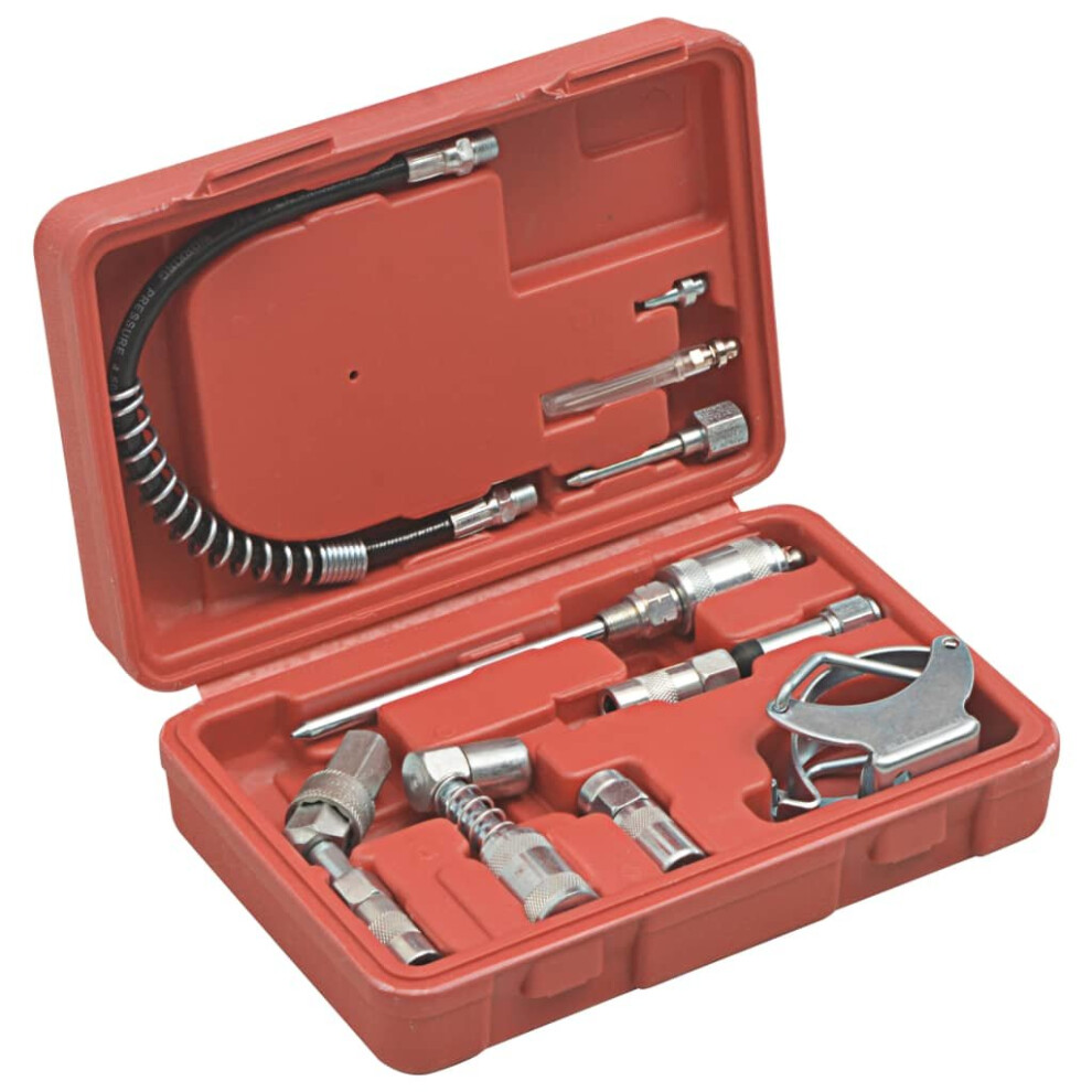 Vidaxl 11 Piece Lube Accessory Kit Car Grease Gun Adaptor Tool Needle Nozzle 8719883590783