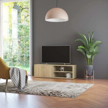 vidaXL TV-skab Sonoma Eg 120x34x37 cm spånplade