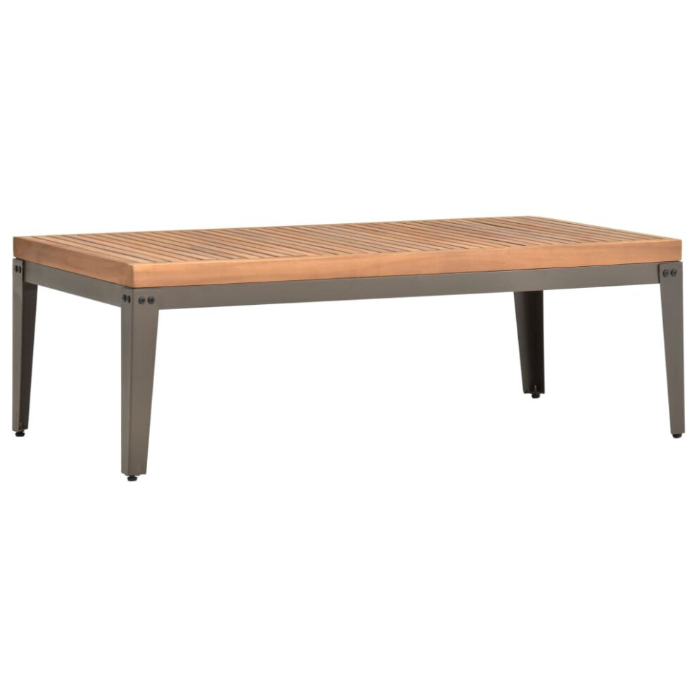 vidaXL Solid Acacia Wood Garden Coffee Table 110cm End Side Porch Tea Desk