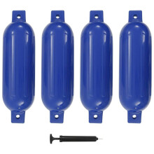 vidaXL Boat Fenders Inflatable Yacht Boat Bumper for Docking 4 pcs Blue PVC