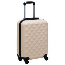 vidaXL Hardcase Trolley Gold ABS With Security Lock Travel Luggage Suitcase