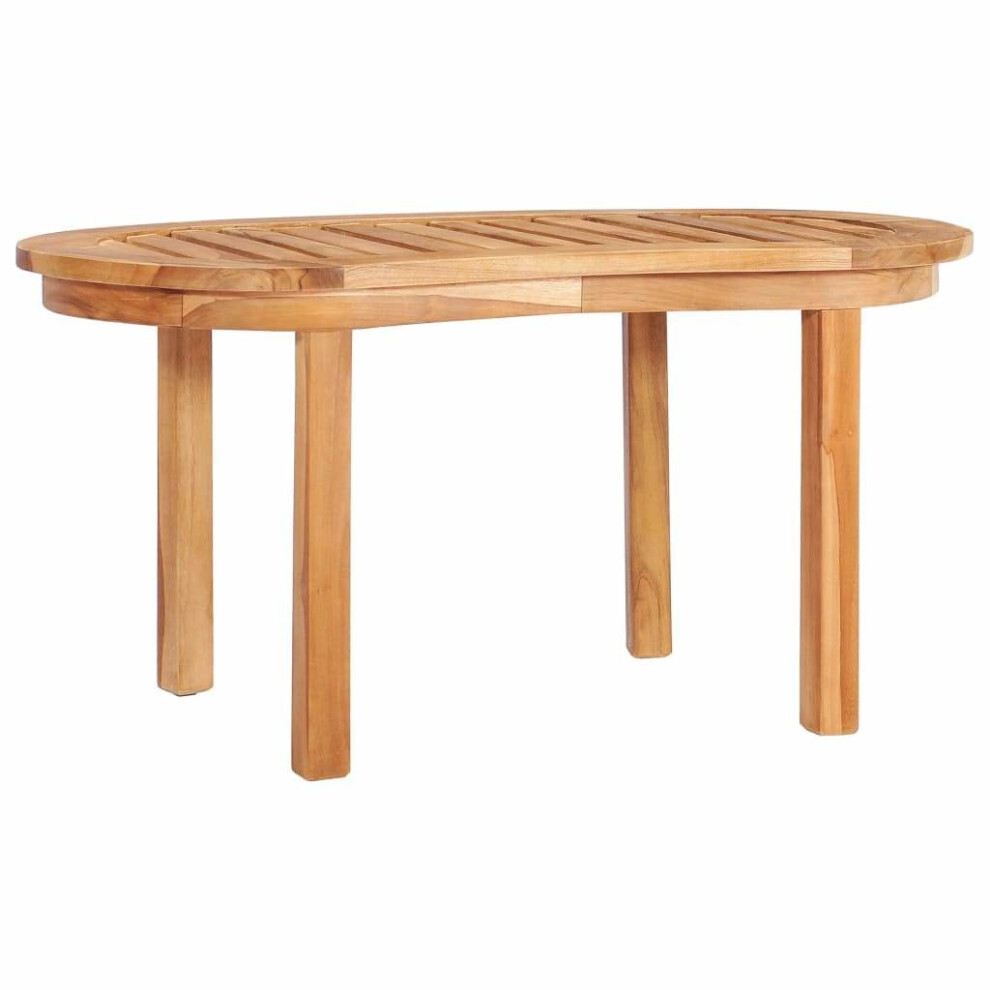 vidaXL Solid Teak Wood Coffee Table 90cm Garden Living Room Desk Outdoor Desk