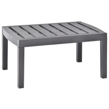 vidaXL Garden Table Mocha Plastic Outdoor Garden Patio Side Table Furniture