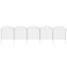 vidaXL Gartenzaun Set Konvex 77,5x78,5 cm Grün