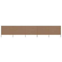 vidaXL 5-panel Wind Screen Fabric Taupe Camping Windbreak Sun Privacy Screen