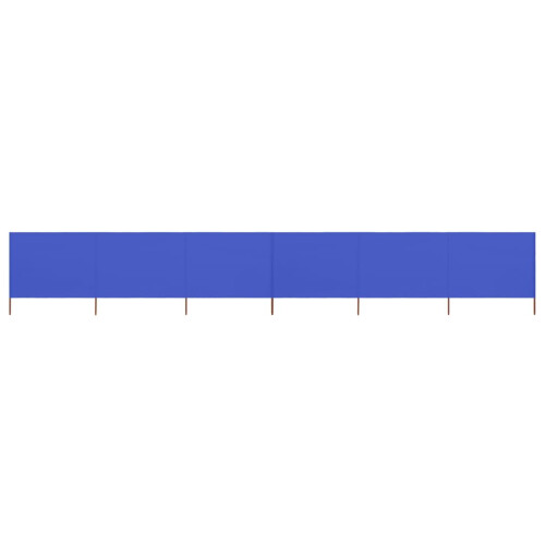 vidaXL 6-panel Wind Screen Fabric 80cm Azure Blue Camping Windbreak Sun Screen