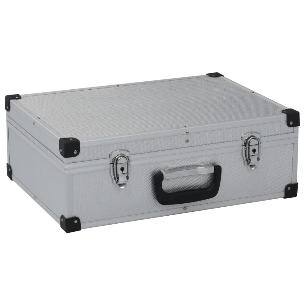 Vidaxl Tool Suitcase Silver Aluminium Tool Case Travel Case Tool Organiser 8718475730101