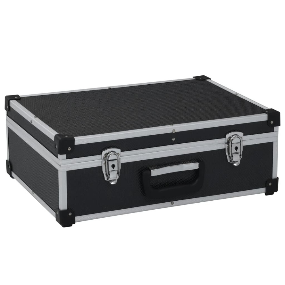 Vidaxl Tool Suitcase Black Aluminium Tool Case Travel Case Tool Organiser 8718475730118
