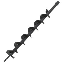 vidaXL Auger Drill Durable Steel Black 80mm Garden Planting Road Construction