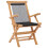 vidaXL 2x Solid Teak Wood Folding Garden Chairs Rope Foldable Outdoor Seating 2