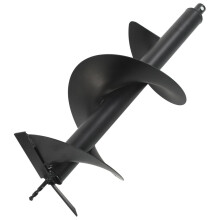 vidaXL Auger Drill Durable Steel Black 300mm Garden Planting Road Construction
