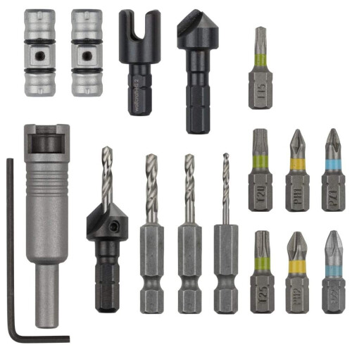 wolfcraft 16 Piece Flip Bit Set All-in-One