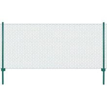 vidaXL Maschendrahtzaun mit Pfosten Stahl 25 x 1 m Grün