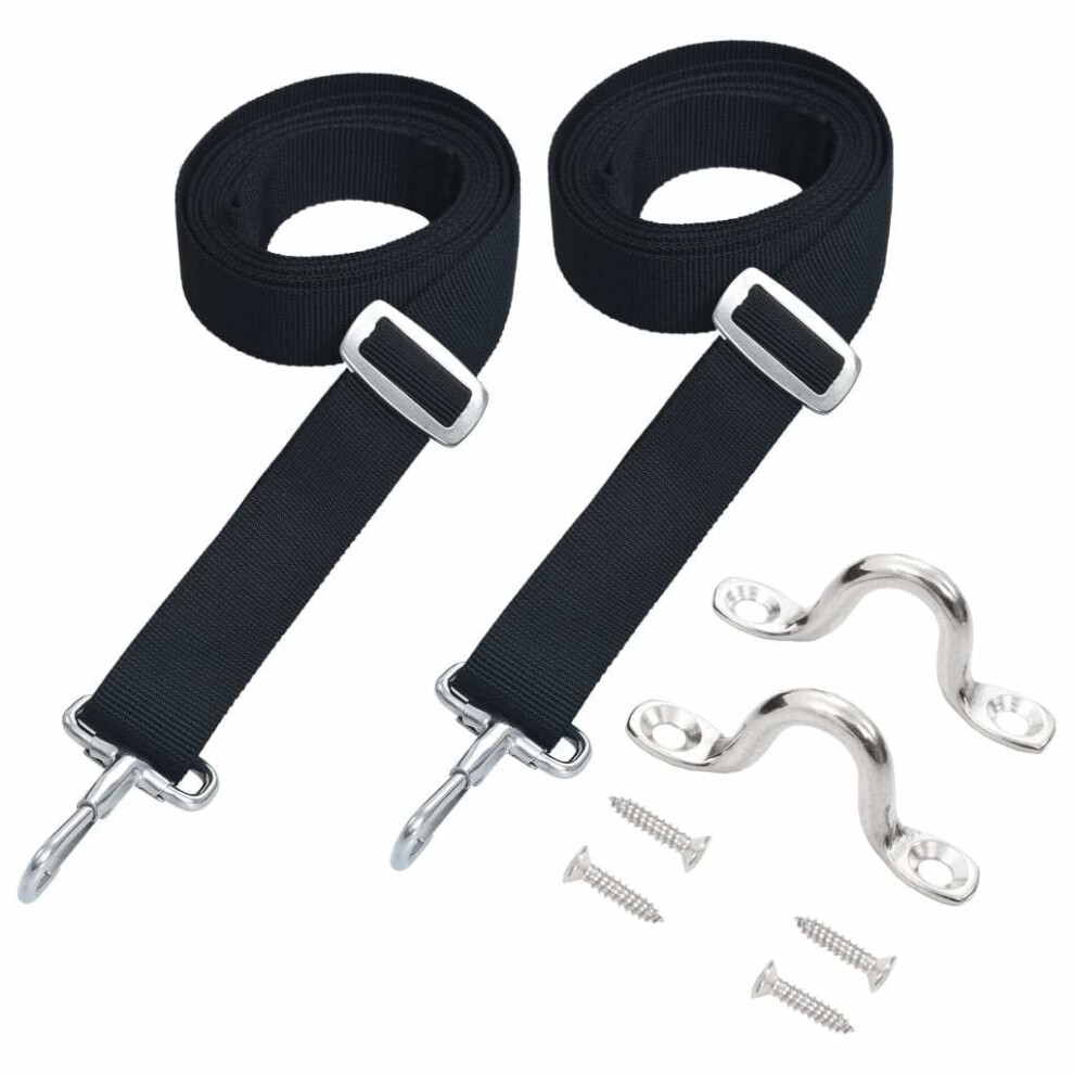 vidaXL 2x Bimini Top Straps Fabric and Stainless Steel Boat Canopy Cover Strap