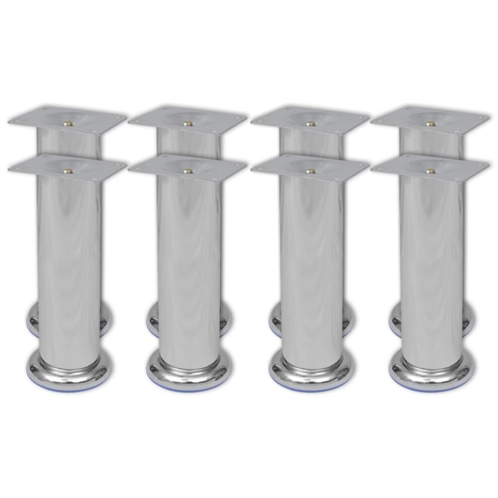 Vidaxl 8X Round Sofa Spare Legs Chrome Sofas Trestles Furniture Accessories 8719883809250