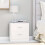 VidaXL vidaXL Bedside Cabinet White Engineered Wood Nightstand Sideboard End Table 1