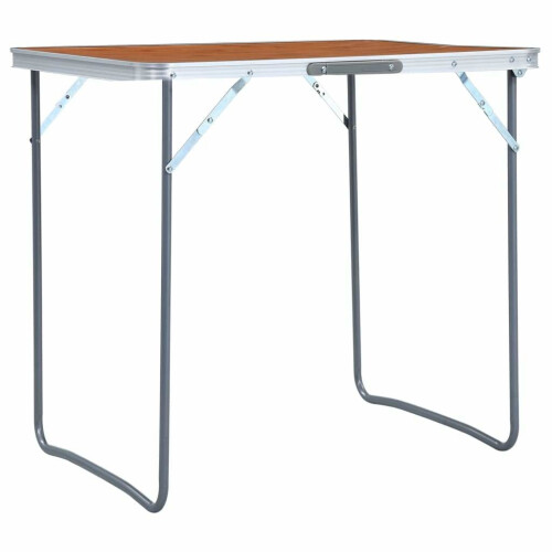 vidaXL foldbart campingbord, aluminium, 60 x 45 cm