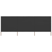 vidaXL 3-panel Wind Screen Fabric 160cm Anthracite Camping Windbreaks Screen