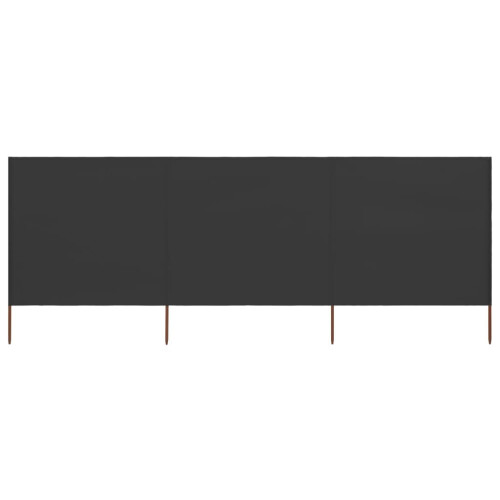vidaXL 3-panel Wind Screen Fabric 160cm Anthracite Camping Windbreaks Screen