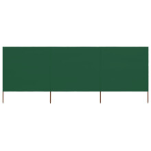 vidaXL 3-panel Wind Screen Fabric 160cm Green Camping Windbreak Sun Screen