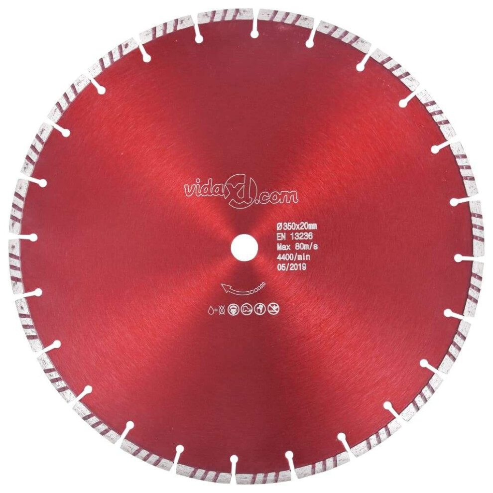 Vidaxl Diamond Cutting Discs With Turbo Steel 350Mm Cutting Disc Saw Blade 8718475718338