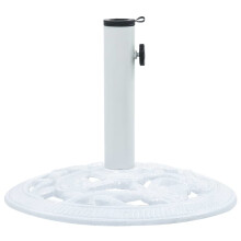 vidaXL Umbrella Base Outdoor Parasol Base Umbrella Holder White 9 kg Cast Iron