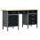 vidaXL Workbench Black Steel Tool Storage and Organisation Table Workstation 1