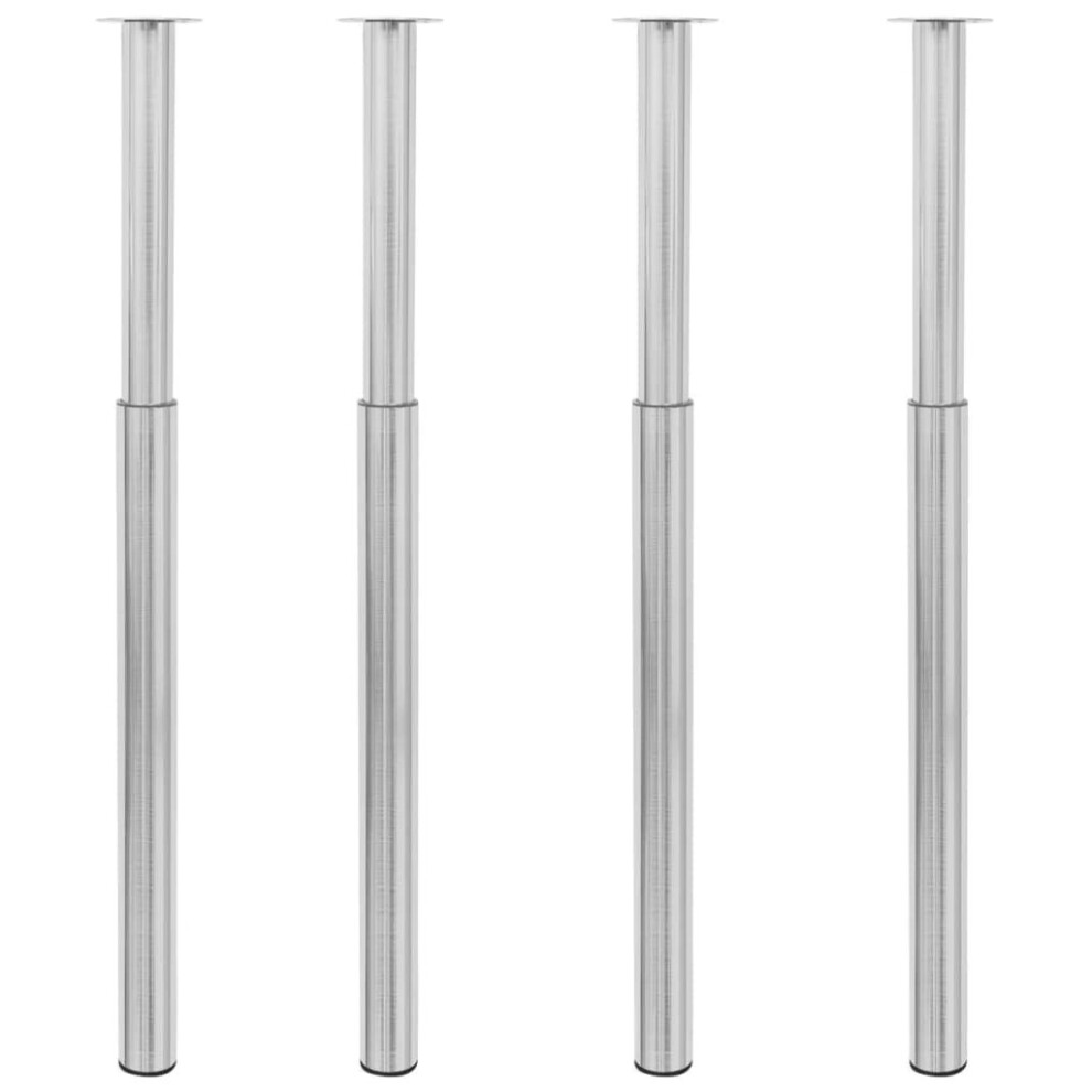Vidaxl Teleskopische Tischbeine 4 Stk. Gebürstetes Nickel 710-1100 Mm 8719883873251 - Image 2