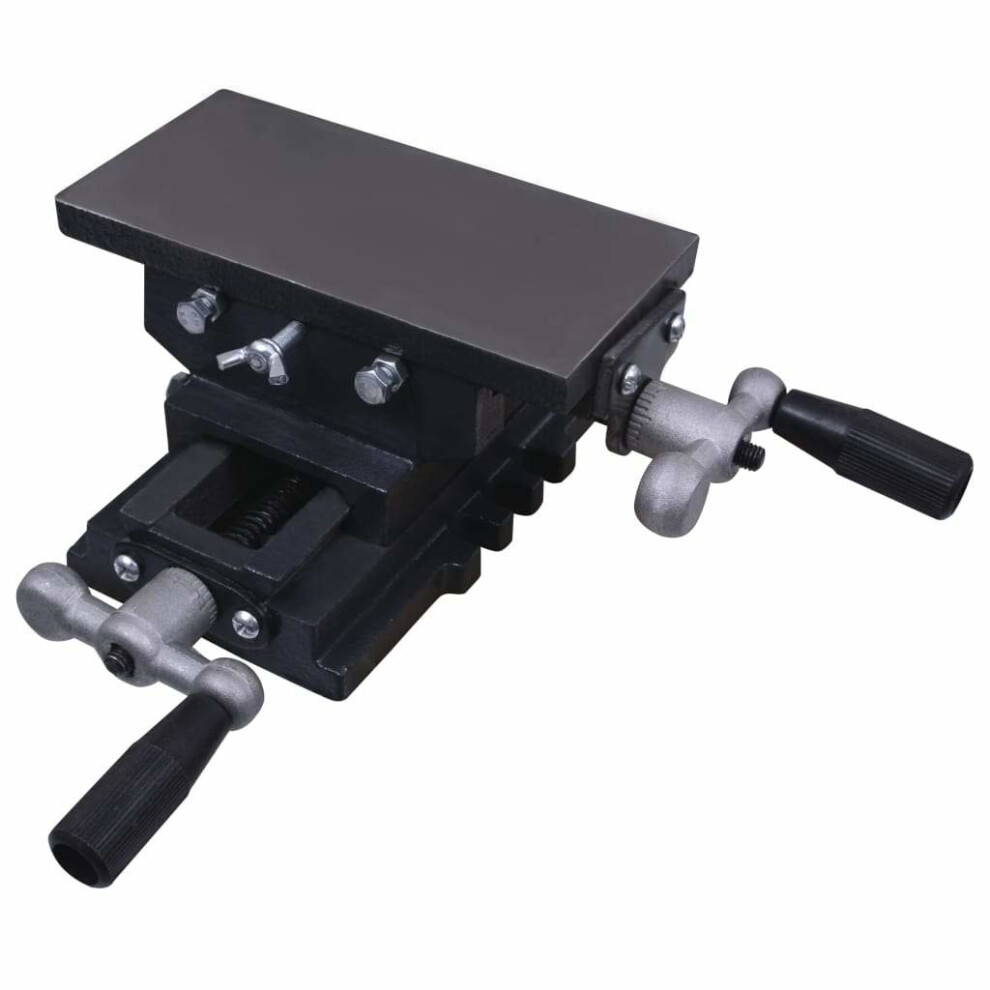Vidaxl Manually Operated Cross Slide Vice Table Sturdy Machine Jaw Clamp Bases 8719883803869
