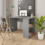vidaXL Desk Engineered Wood Grey Office Workstation Writing Computer Desk 1