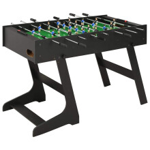 vidaXL Kokoontaitettava pöytäjalkapallo 121 x 61 x 80 cm musta